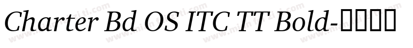 Charter Bd OS ITC TT Bold字体转换